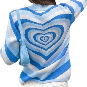 Blue heart sweater